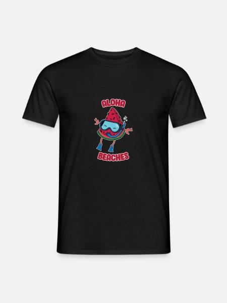 Watermelon Aloha Beaches Divers beach holiday - Men's T-Shirt - black