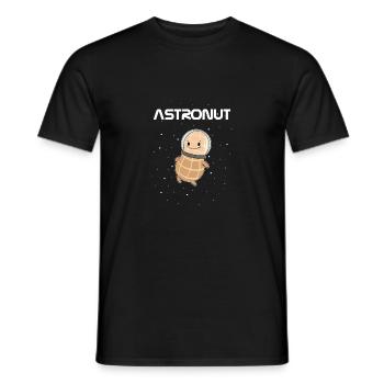 Astronaut peanut astronaut space - Men's T-Shirt - black - Front - AI Model Male 178 light (178cm)