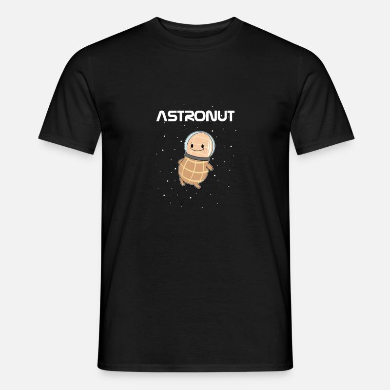 Astronaut peanut astronaut space - Men's T-Shirt - black