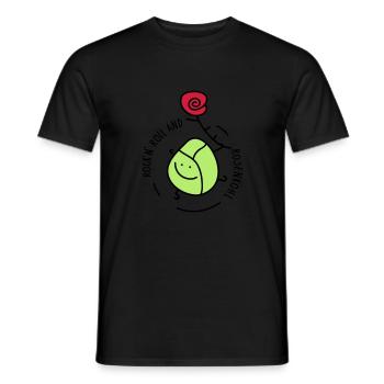 Rock and Roll - Männer T-Shirt - Schwarz - Vorne - AI Model Male 178 light (178cm)