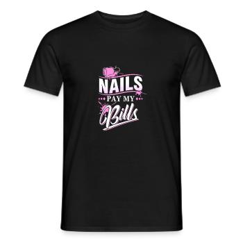 Nageldesigner Maniküre Kosmetikerin Fingernägel - Männer T-Shirt - Schwarz - Vorne - AI Model Male 178 light (178cm)