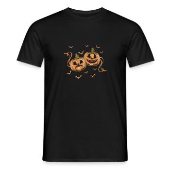 Theater Masken Kürbis Halloween Schauspieler - Männer T-Shirt - Schwarz - Vorne - AI Model Male 178 light (178cm)