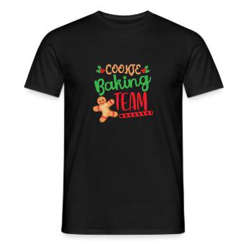 Cookie Baking Team - Christmas Xmas Crew - Men's T-Shirt - black - Front - AI Model Male 178 light (178cm)