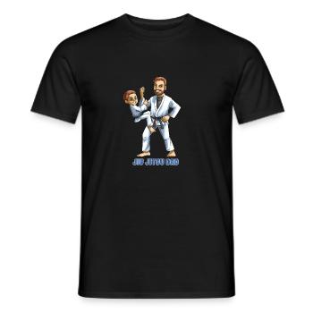 BJJ Dad-BJJ Jiu-Jitsu, grappling and MMA - Men's T-Shirt - black - Front - AI Model Male 178 light (178cm)