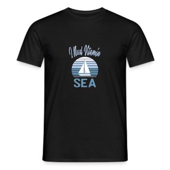 I Need Vitamin Sea - Men's T-Shirt - black - Front - AI Model Male 178 light (178cm)