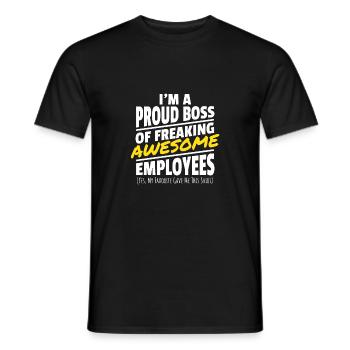 Proud Boss Gift Awesome Employees Manager - Männer T-Shirt - Schwarz - Vorne - AI Model Male 178 light (178cm)