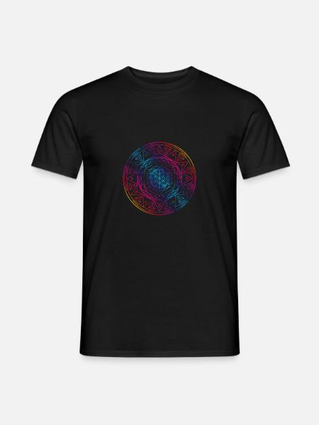 Sacred Geometry TetraFlower - Men's T-Shirt - black