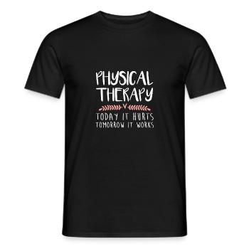 Cadeau de physiothérapie aujourd'hui ça fait mal demain - T-shirt homme - noir - Devant - AI Model Male 178 light (178cm)