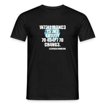 Intelligenz Stephen Hawking Zitat Motivation - Männer T-Shirt - Schwarz - Vorne - AI Model Male 178 light (178cm)