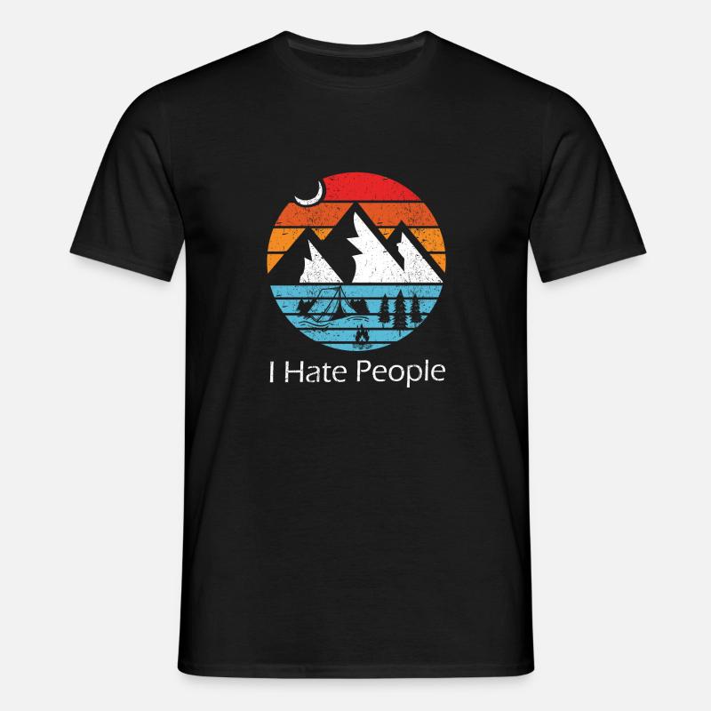 I Hate People - Männer T-Shirt - Schwarz
