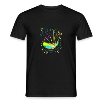 Musicien écossais cornemuse cornemuse - T-shirt homme - noir - Devant - AI Model Male 178 light (178cm)