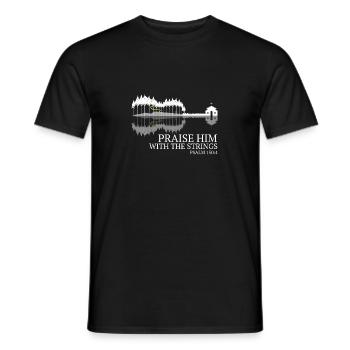 Violin Violin Bible Verse Violinist Church Band - Men's T-Shirt - black - Front - AI Model Male 178 light (178cm)
