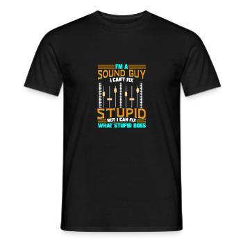Tontechniker Mischpult Tontechnik Toningenieur - Männer T-Shirt - Schwarz - Vorne - AI Model Male 178 light (178cm)