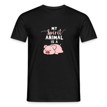 My Spirit Animal Pig Gifts For Pig Lovers Pig - Men's T-Shirt - black - Front - AI Model Male 178 light (178cm)