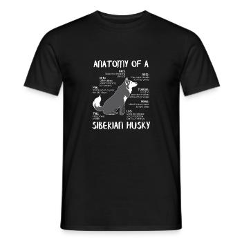 Siberian Husky Gift for Dog Lovers Gifts - T-shirt homme - noir - Devant - AI Model Male 178 light (178cm)
