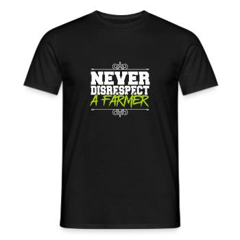 Lovable Never Disrespect A Farmer Illustration - Men's T-Shirt - black - Front - AI Model Male 178 light (178cm)