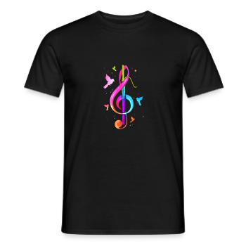 Bassoon Music Note Orchestra Woodwind Instrument - Men's T-Shirt - black - Front - AI Model Male 178 light (178cm)