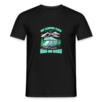 Camping Wohnmobil Des Campers Fluch Rentner Rente - Männer T-Shirt - Schwarz - Vorne - AI Model Male 178 light (178cm)
