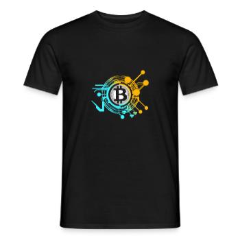 Bitcoin - Men's T-Shirt - black - Front - AI Model Male 178 light (178cm)