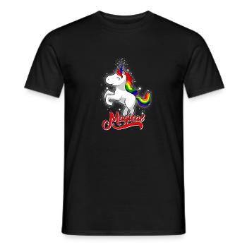 LGBT Unicorn Magical - Schwul Lesbisch Einhorn - Men's T-Shirt - black - Front - AI Model Male 178 light (178cm)