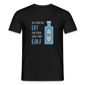 GIN - Männer T-Shirt - Schwarz - Vorne - AI Model Male 178 light (178cm)