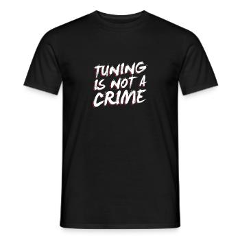 Le réglage n'est pas un crime - le réglage dit un cadeau - T-shirt homme - noir - Devant - AI Model Male 178 light (178cm)