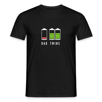 Dad of twins Gift idea expectant fathers - Men's T-Shirt - black - Front - AI Model Male 178 light (178cm)