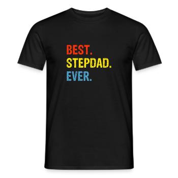Best Stepdad Ever Bonus Dad Gift Fathers Day - Men's T-Shirt - black - Front - AI Model Male 178 light (178cm)