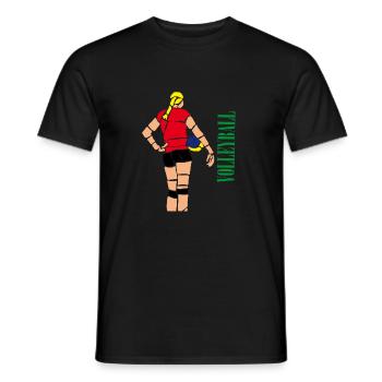 Volleyball Girl - Men's T-Shirt - black - Front - AI Model Male 178 light (178cm)