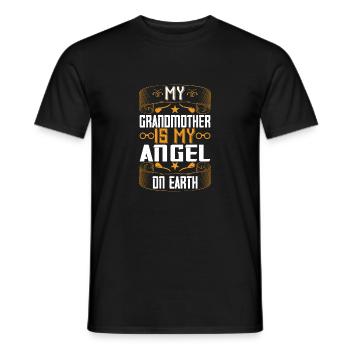 My Grandmother Is My Angel On Earth - Männer T-Shirt - Schwarz - Vorne - AI Model Male 178 light (178cm)