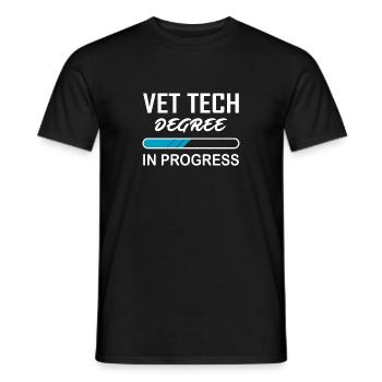 Vet Tech Degree In Progress Gift For Veterinarian - Men's T-Shirt - black - Front - AI Model Male 178 light (178cm)
