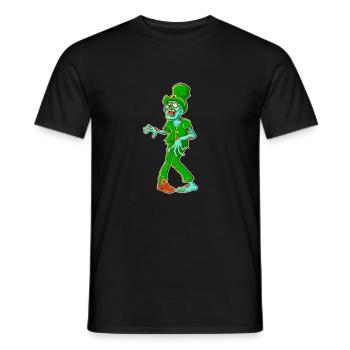 St Patrick's Irish Zombie - Men's T-Shirt - black - Front - AI Model Male 178 light (178cm)