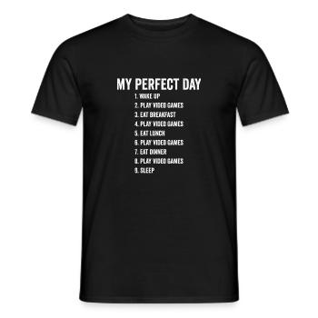 Lustiger Videospiel-Spieler-perfekter Tag - Männer T-Shirt - Schwarz - Vorne - AI Model Male 178 light (178cm)