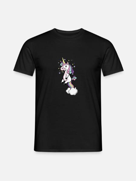 Unicorn Farts Funny Cool Gift - T-shirt homme - noir