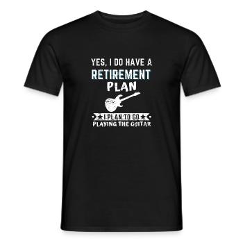 Gitarre Gitarrist Renter Rente Opa Papa Geschenk - Männer T-Shirt - Schwarz - Vorne - AI Model Male 178 light (178cm)