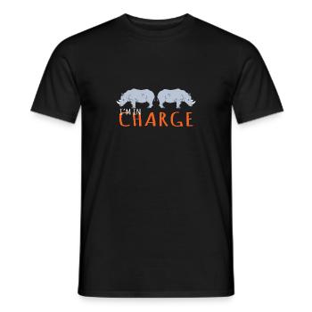 Rhino Design I'm In Charge - Männer T-Shirt - Schwarz - Vorne - AI Model Male 178 light (178cm)