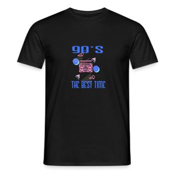 90's the best time - Men's T-Shirt - black - Front - AI Model Male 178 light (178cm)