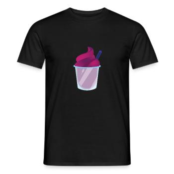 Slush Eis rotes Slush mit Strohhalm - Männer T-Shirt - Schwarz - Vorne - AI Model Male 178 light (178cm)