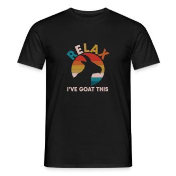 RELAX I goat that | Stable & farm - Men's T-Shirt - black - Front - AI Model Male 178 light (178cm)