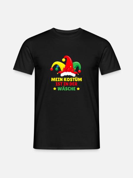 Kostüm in der Wäsche Karneval Fasching Fasnacht - Männer T-Shirt - Schwarz