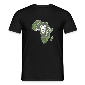 Roar Africa Map Lion Face Reggae Rasta Gift Design - Men's T-Shirt - black - Front - AI Model Male 178 light (178cm)
