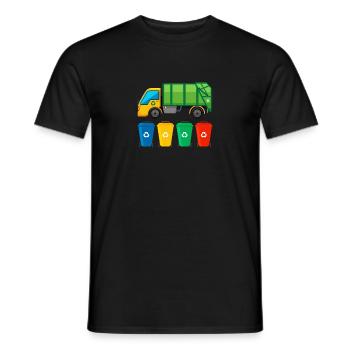 Garbage Truck - Men's T-Shirt - black - Front - AI Model Male 178 light (178cm)