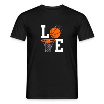 Love Basketball - T-shirt homme - noir - Devant - AI Model Male 178 light (178cm)