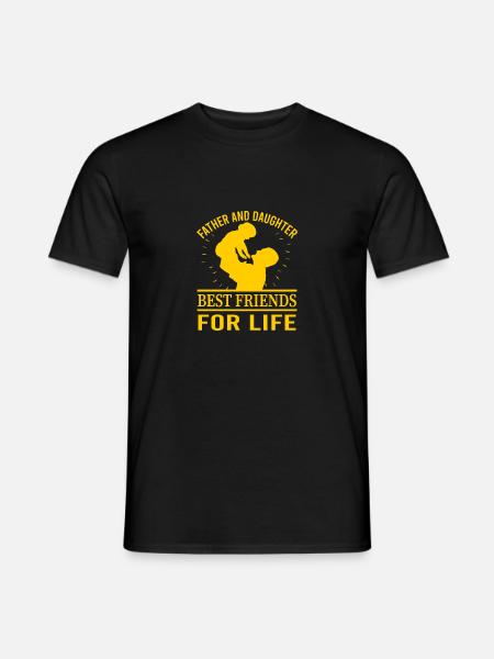 Father and daughter - Men's T-Shirt - black