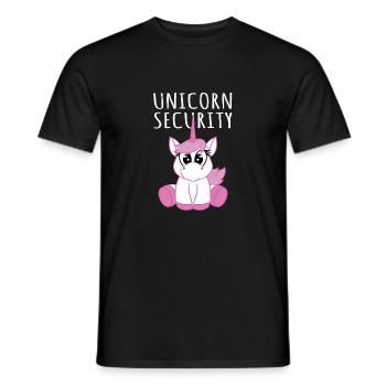 Unicorn Security-Unicorn Lover Gift - Männer T-Shirt - Schwarz - Vorne - AI Model Male 178 light (178cm)