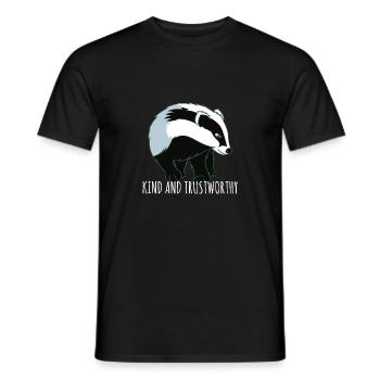 Type de blaireau et digne de confiance - T-shirt homme - noir - Devant - AI Model Male 178 light (178cm)