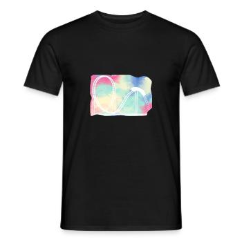 Roller coaster theme park design - Men's T-Shirt - black - Front - AI Model Male 178 light (178cm)