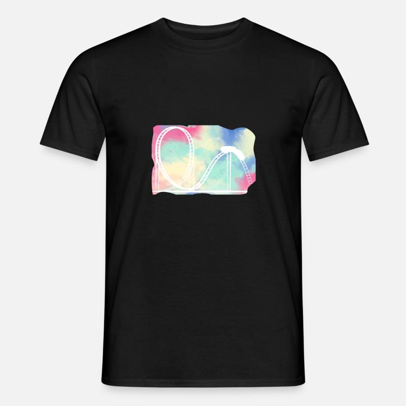 Roller Coaster Freizeitpark Design - Männer T-Shirt - Schwarz