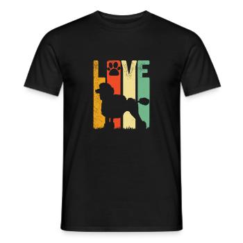 Chien caniche jouet miniature mignon | Amant de caniches pour animaux de compagnie - T-shirt homme - noir - Devant - AI Model Male 178 light (178cm)