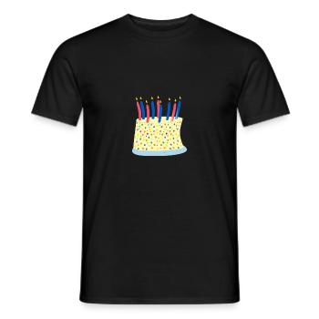 Torte - Männer T-Shirt - Schwarz - Vorne - AI Model Male 178 light (178cm)